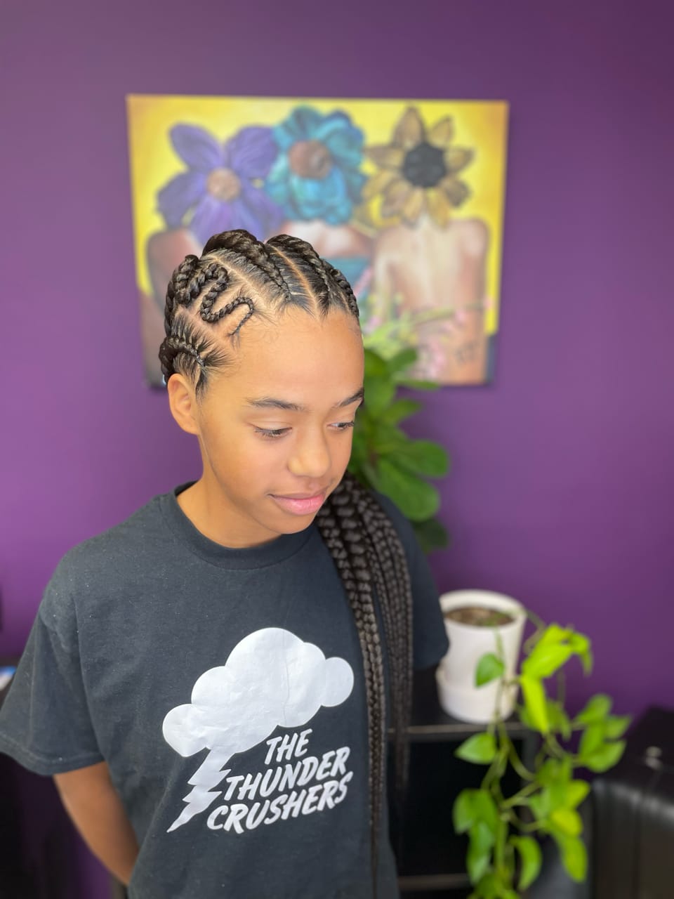 6 Feed in Stitch Braids